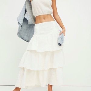 FREE PEOPLE- Can’t Stop The Spring Tiered Maxi Skirt